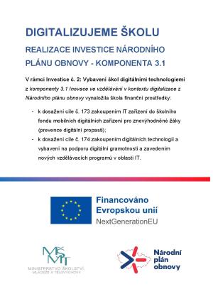 Digitalizujeme školu - NPO 173-174 1